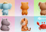 create 3d stylized modeling cute mascot, animal, cartoon and rig for animation